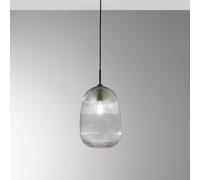 Luce Ambiente Design DUKE hanging light, grey, Ø 21 cm, glass