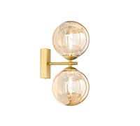Luce Ambiente Design HONEY wall light, height 34 cm, brass/cream-coloured, 2-bulb