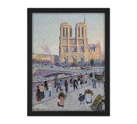 Luce Quai Saint-michel Notre-dame Painting Artwork Framed Wall Art Print 18X24 Inch
