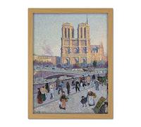 Luce Quai Saint-michel Notre-dame Painting Artwork Framed Wall Art Print 18X24 Inch