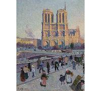 Luce Quai Saint-michel Notre-dame Painting Large Wall Art Poster Print Thick Paper 18X24 Inch