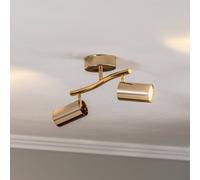 Lucea Ceiling spotlight Spotte, gold, 2-bulb