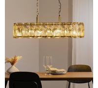 Lucea Hanging light Orvin, antique brass 96x30 cm glass/metal 16-light.