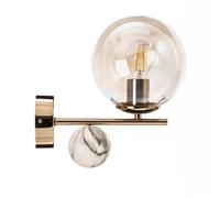 Lucea Toppo wall light, gold, 1-bulb