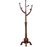 LUCEAE Clothes Rackhat Rack Solid Wood Coat Rack Hat Stand Floor Home Bedroom Storage Organizer Coat Stand It is Stable Not Easy to Deform Extremely and Durable Portable Indoor Cloak Rack/Walnut
