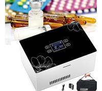 LUCEAE Insulin Refrigerator Portable Medicine Refrigerator, Diabetes Pen Bottle Refill,2-8°C Large Capacity Insulin Cooler,for Car, Travel, Home Storage Diabetic Medicine (Size : Lithium Battery x3)