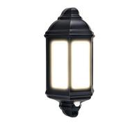 Luceco 3 Panel Coach Lantern E27 With Pir Black