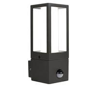 Luceco Azurar Exterior Decorative GU10 Lantern with PIR Motion Sensor in Grey Luceco Grey