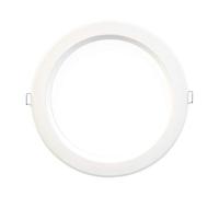 Luceco Carbon LED Downlight for Ceilings, 24.5 cm, 22 W, Standard Driver, White Aluminium