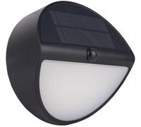 LUCECO Carina Solar Bulkhead LED Light with PIR Motion Sensor - Black