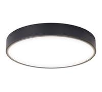 Luceco Eco Indoor LED Bulkhead Light with Colour Change Temperature (CCT), Decorative Interior Lighting, Round, Black, IP54, 18W, 1350lm, 4000K, EDSL33BK13CC