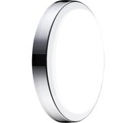 Luceco Eco Indoor LED Bulkhead Light, Decorative Interior Lighting, Round, Silver/White, IP54, 14W, 1300lm, 4000K, EBH22S40