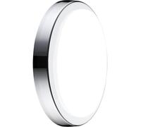 Luceco Eco Indoor LED Bulkhead Light with Colour Change Temperature (CCT), Decorative Interior Lighting, Round, Silver/White, IP54, 14W, 1300lm, 4000K, EBH22SCC