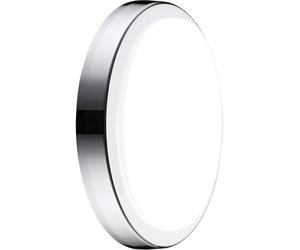 Luceco Eco Indoor LED Bulkhead Light with Colour Change Temperature (CCT), Decorative Interior Lighting, Round, Silver/White, IP54, 14W, 1300lm, 4000K, EBH22SCC