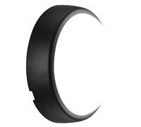 Luceco Eco Mini Outdoor LED Bulkhead Light, Decorative Exterior Lighting, Round, Black/White, IP54, 5.5W, 450lm, 4000K, EBE5R40