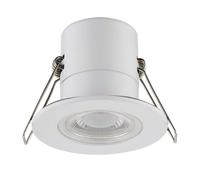 Luceco EFTE45W30-01 F-Eco GU10 Standard Fixed Dimmable Downlight, 5 Watts, 3000K Colour Temperature, White