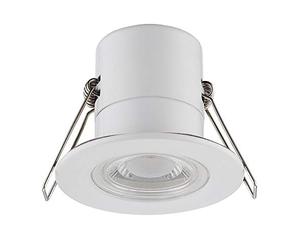 Luceco EFTE45W30-01 F-Eco GU10 Standard Fixed Dimmable Downlight, 5 Watts, 3000K Colour Temperature, White