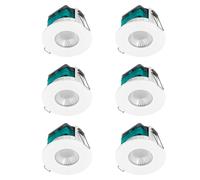 Luceco EFTF5W30 FType Essence 5W 515lm 3000K Dimmable IP65 White Bezel - Flat (6 Pack)