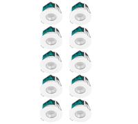 Luceco EFTF5W40 FType Essence 5W 550lm 4000K Dimmable IP65 White Bezel - Flat (10 Pack)