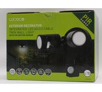 Luceco Exterior Adjustable Decorative Twin Wall Light - New