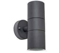 Luceco Exterior Decorative Up and Down Fixed Wall Light Slate Grey Stainles