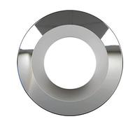 Luceco Fixed Bevelled Bezel for FType Downlights, Polished Chrome Alloy Steel