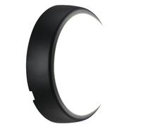 Luceco Fixed Matt Black & White Mains-Powered Led Outdoor Bulkhead Wall Light 450Lm (Dia)16Cm