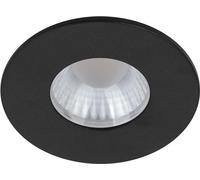 Luceco Flat Bezel for Downlights, Slim Profile, FType MK2, FType Essence, FType Ultra, LED Downlight Accessories, Matt Black, 76mm Cut-Out, FTBZFBK