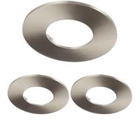 Luceco Flat Profile Bezel for FType Downlights, Brushed Steel Aluminium (Pack of 3)