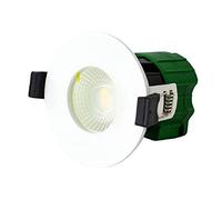 Luceco Ftype Colour Change 6W 600Lm Dimmable Fir Downlight - Ip65 - White Bezel Inc - 3000K-4000K-6500K,EFT60WCC-02