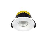 Luceco FType Compact Regressed Dimmable LED Downlight 6 Watts IP65 White Bezel
