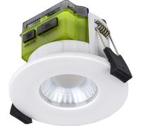 Luceco FType Flat Mk2 Power Change and 4Colour 2700K, 3000K, 4000K, 6000K Colour Change Temperature Downlight, 4W/6W, IP65 Rated, White