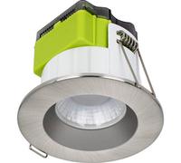 Luceco Ftype Mk2 Matt Black Fixed Led Fir Cool & Warm Downlight 6W Ip65, Pack Of 6