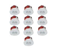 Luceco Ftype Spot Downlight IP65 4000K 515lm 5W White Bezel 10 Pack
