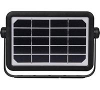 Luceco Solar Powered LED Outdoor Floodlight with PIR Motion Sensor, Security Light, Exterior Lighting, Angular Design, Adjustable, Guardian, Black, IP65, 5W, 550lm, 4000K, LEXSF6B40