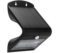 LUCECO Guardian Solar LED Wall Light with PIR Motion Sensor - Black