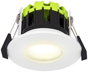 Luceco LDEF8W8D27 Element 8W 750lm IP65 Fixed Fire Rated LED Downlight Dimmable 2700K White