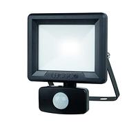 Luceco LED Eco Slimline Floodlight with PIR Sensor, 20 Watts, Black