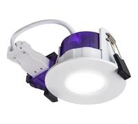 Luceco LED Flat Downlight, Power Change & Dim2Warm Colour Change, Fir Dimmable, Spotlight for Kitchen and Bathroom, FType Ultra, White, IP65, 4W/6W, 690lm, 3000-2400K & 4000K, UTF6WD2W