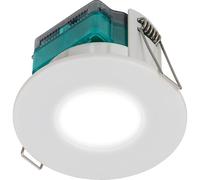 Luceco FType Essence Dimmable Flat Downlight, 5 Watts, IP65 Rated, 4000K, White Bezel