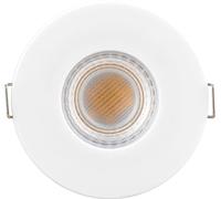 Luceco FType Essence Dimmable Flat Downlight, 5 Watts, IP65 Rated, 4000K, White Bezel