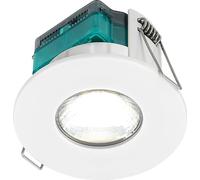 Luceco FType Essence Dimmable Flat Downlight, 5 Watts, IP65 Rated, 3000K, White Bezel