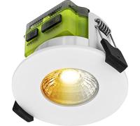 Luceco Flat Light Mk2 Power Change and Colour Change Temperature Downlight, 4W/6W, 3000K Dim2Warm, IP65 Rated, White, 32