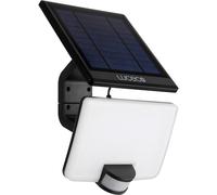 Luceco LED Solar Floodlight & PIR Motion Sensor, 1500lm, 20W, 4000K in Black Luceco Black
