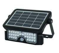Luceco LED Solar Guardian PIR Sensor Floodlight 550 Lumen IP65 4000K Black 5Watt