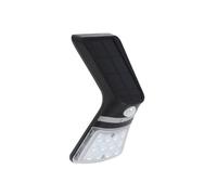 Luceco LED Solar Guardian Wall Light with PIR Motion Sensor, 1.5 Watts, Black