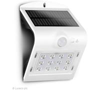 Luceco LED Solar Guardian Wall Light with PIR Motion Sensor, 14.5 x 9.5 x 8 cm,