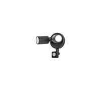 Luceco LED Twin Fitting Exterior Wall Light with PIR Motion Sensor, IP44 Rated, 10 W, Black