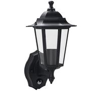 LUCECO LEXDCL6PB-02 Outdoor LED Wall Lantern with PIR Motion Sensor - Black