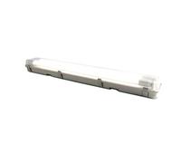 Luceco Linear Eco Climate T8 Single LED Lighting, 2 Feet, 20 Watts, Standard Driver, Grey/White